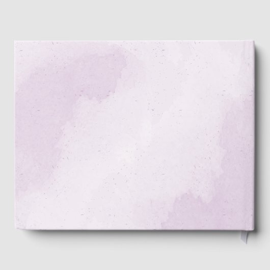 paarse witte bloemen groen voor bruiloft gastenboek (Achterkant)