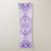 Paarse Witte Bloemen Lichaamskussen (Voorkant Verticaal)