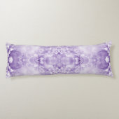 Paarse Witte Bloemen Lichaamskussen (Achterkant)