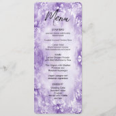 Paarse witte bloemen menu (Voorkant)