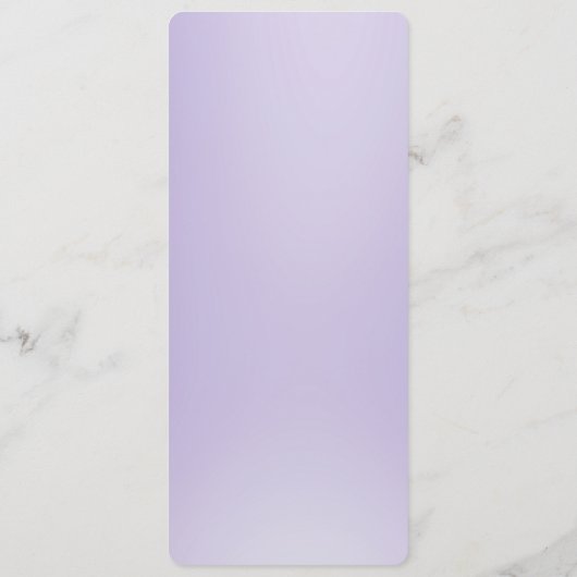 Paarse witte bloemen menu (Achterkant)