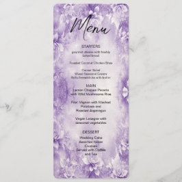 Paarse Witte Bloemen Menu