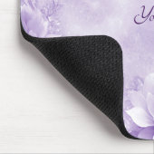 Paarse Witte Bloemen Mousepad Muismat (Hoek)