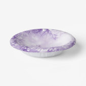 Paarse Witte Bloemen Papieren Kommen (Gebogen)