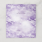 Paarse witte bloemen plaatsen kaart plaatskaartje (Buitenkant ongevouwen)