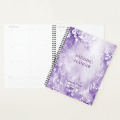 Paarse witte bloemen planner (Display)