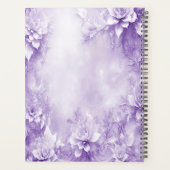 Paarse witte bloemen planner (Achterkant)