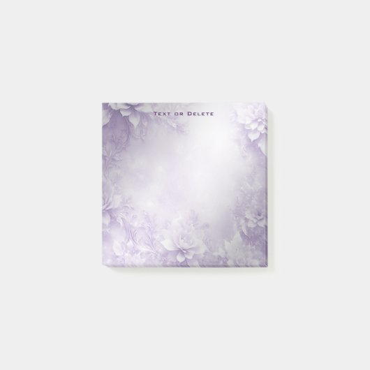 Paarse witte bloemen Post it Notes (Voorkant)