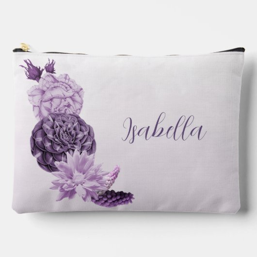 paarse witte bloemen romantisch etui (Voorkant)