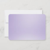 Paarse witte bloemen RSVP-kaart RSVP Kaartje (Achterkant)