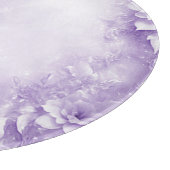 Paarse witte bloemen snijplank (Hoek)