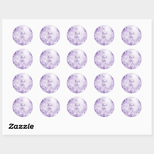 Paarse witte bloemen Sticker (Vel)