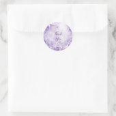 Paarse witte bloemen Sticker (Tas)