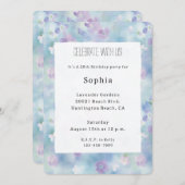  Paarse witte bloemen verjaardag Kaart (Voorkant / Achterkant)