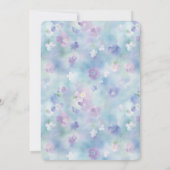  Paarse witte bloemen verjaardag Kaart (Achterkant)