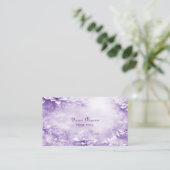 Paarse witte bloemen Visitekaartje (Staand voorkant)