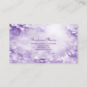 Paarse witte bloemen Visitekaartje (Achterkant)