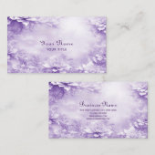 Paarse witte bloemen Visitekaartje (Voorkant / Achterkant)