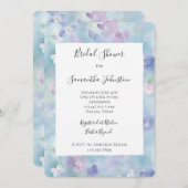  Paarse witte bloemen Vrijgezellenfeest Kaart (Voorkant / Achterkant)