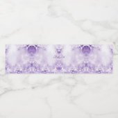 Paarse Witte Bloemen Waterflesetiket Waterfles Etiket (Enkel label)