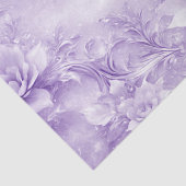 Paarse Witte Bloemen Weefselpapier Tissuepapier (Detail)