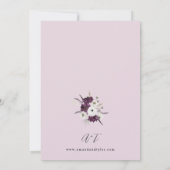 Paarse & witte bloemenbruiloft - Lavendel V2 Kaart (Achterkant)