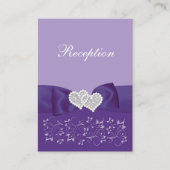 Paarse, witte bloemenontvangst Kaart (Voorkant)