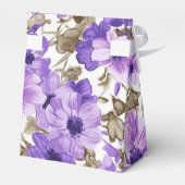  Paarse & Witte Bloementent Favor Box Bedankdoosjes (Achterkant)