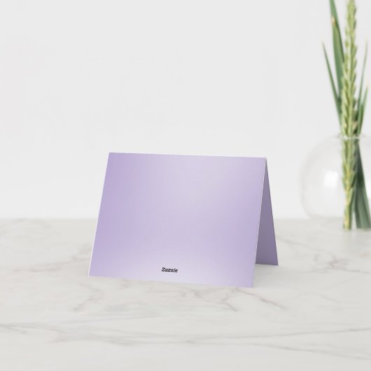 Paarse witte bloemetjes dank je wel kaart (Achterkant)