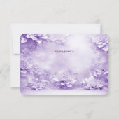 Paarse witte bloemetjes dank je wel kaart (Achterkant)