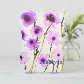 Paarse witte bloemrijke elegante bruids-shower kaart (Staand voorkant)