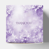 Paarse witte bloesems voorkeursdoos bedankdoosjes (Bovenkant)