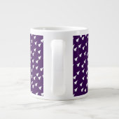 Paarse witte bomen grote koffiekop (Achterkant)