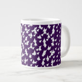 Paarse witte bomen grote koffiekop (Voorkant rechts)