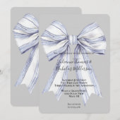 Paarse Witte Boog Grijze Huwelijk Kaart (Voorkant / Achterkant)