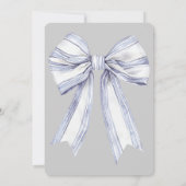 Paarse Witte Boog Grijze Huwelijk Kaart (Achterkant)