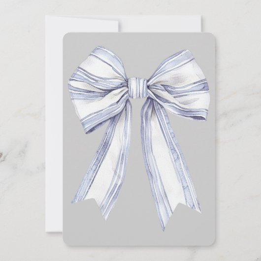 Paarse Witte Boog Grijze Huwelijk Kaart (Achterkant)