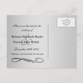 Paarse & Witte Calla Lily Wedding Save the Dates Aankondigingskaart (Achterkant)