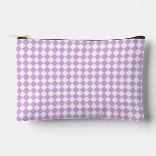 Paarse Witte Checker Diamantpatroon Etui