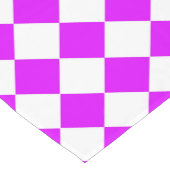 Paarse Witte Checker Diamantpatroon Korte Tafelloper (Hoek)