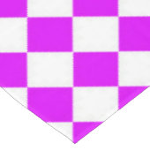 Paarse Witte Checker Diamantpatroon Tafelkleed (Gekanteld)
