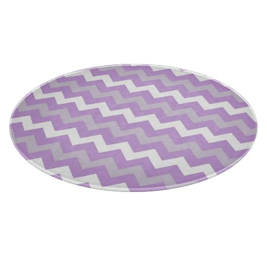 Paarse witte Chevron patroonglas snijplank (Hoek)
