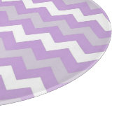 Paarse witte Chevron patroonglas snijplank (Hoek)