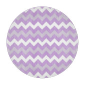 Paarse witte Chevron patroonglas snijplank (Voorkant)