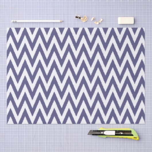 Paarse witte Chevron Tissuepapier (Craft)