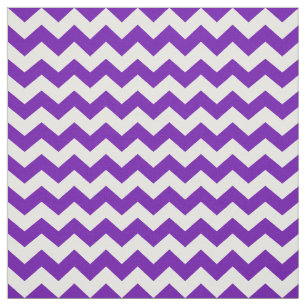 Paarse witte Chevron Zigzag Stripe Patroon Stof
