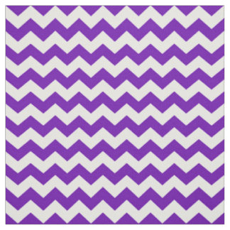 Paarse witte Chevron Zigzag Stripe Patroon Stof
