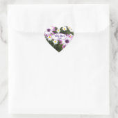 Paarse witte daisy bloementuin met veel liefde hart sticker (Tas)