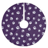 Paarse witte dogkat schilderen printpatroon kerstm kerstboom rok (Voorkant)