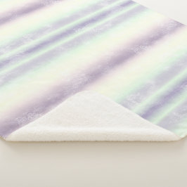 Paarse Witte Eenhoorn Droom Sherpa Deken